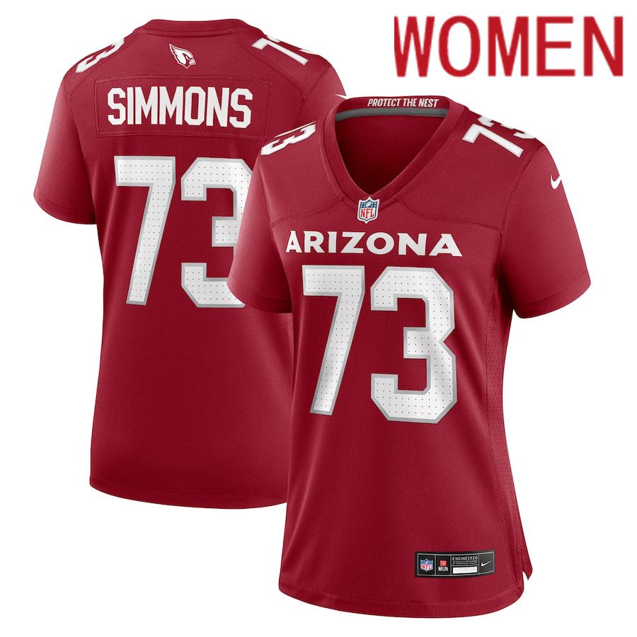 Women Arizona Cardinals #73 Lachavious Simmons Nike Cardinal Team Game NFL Jersey->women nfl jersey->Women Jersey